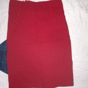 Red pencil skirt XS